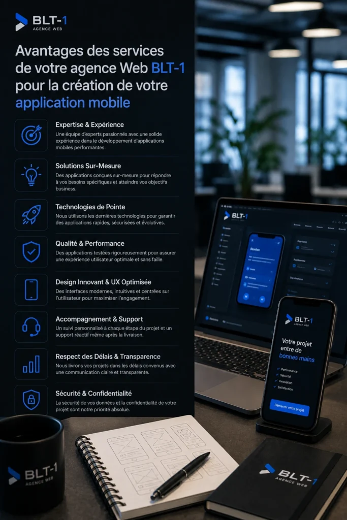 Avantages des services de BLT-1 pour la création d'une application mobile