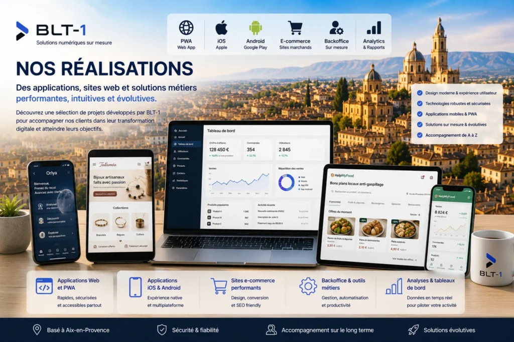 Les réalisations de votre agence web BLT-1