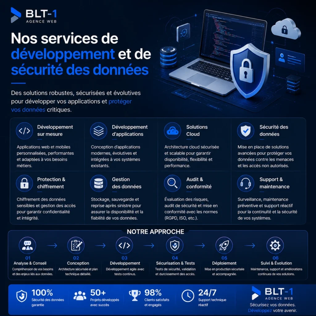Nos services de développement et de sécurité des données