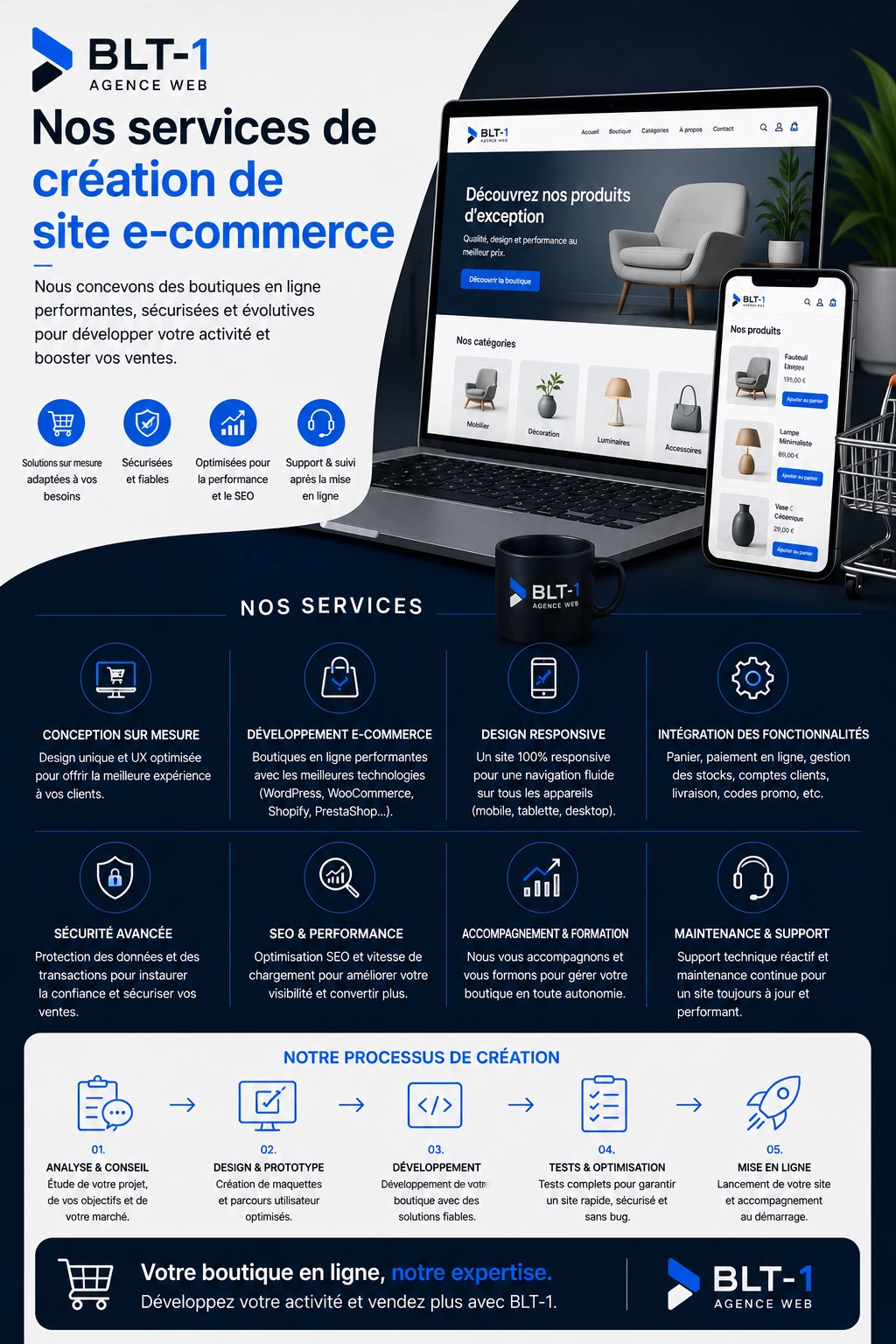 Création de site internet, le meilleur rapport qualité prix 5 Création de site e-commerce avec votre agence web BLT-1